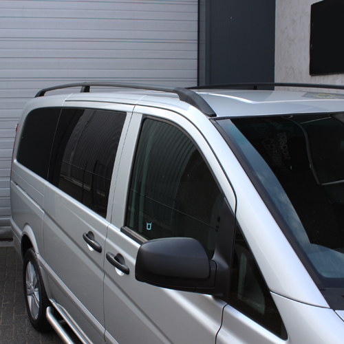 Mercedes Vito dakrails 2014-2023 aluminium | zwart - De Bedrijfswagen