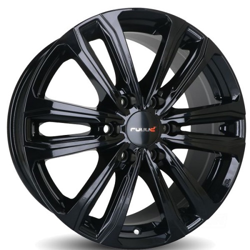 Rim and tire set Ruuud Namur Gloss Black 18 Inch Iveco Daily 2014-2024 