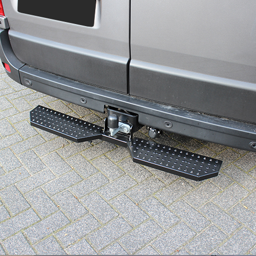 [STEP1202] Rear step black for mounting at removable towing hook (STEP1202)